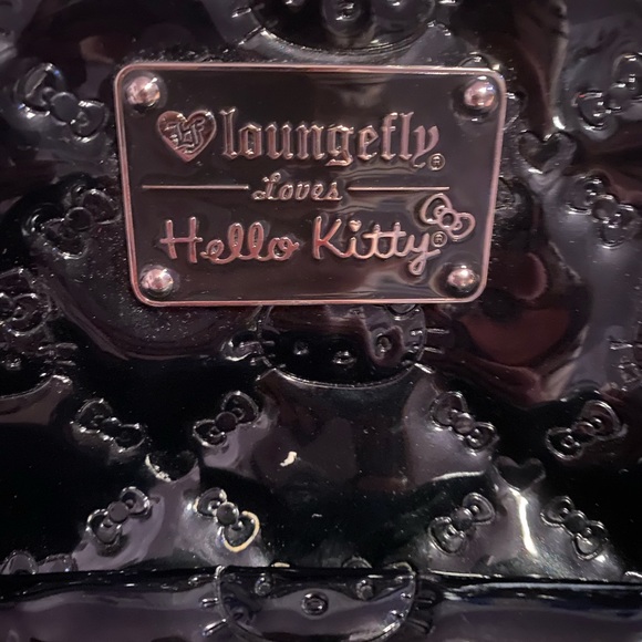 Black hello kitty loungefly backpack. Sold out. Gently used - Picture 2 of 5